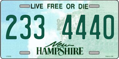 NH license plate 2334440