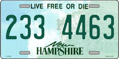 NH license plate 2334463