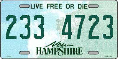NH license plate 2334723