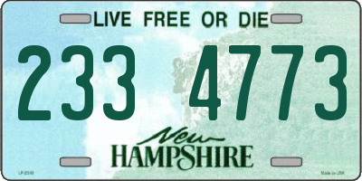 NH license plate 2334773