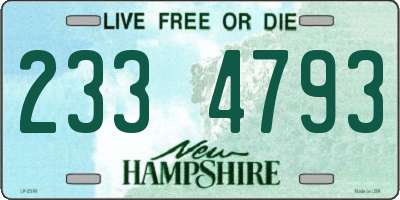 NH license plate 2334793