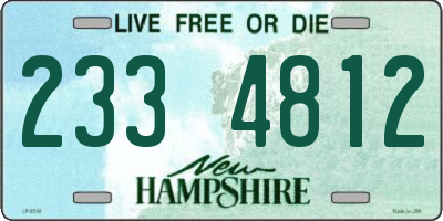 NH license plate 2334812