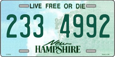NH license plate 2334992