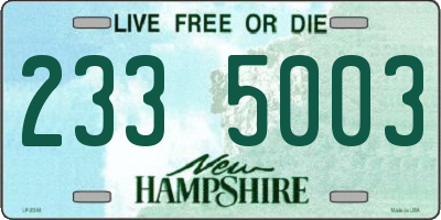 NH license plate 2335003