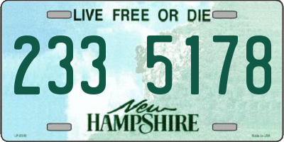 NH license plate 2335178