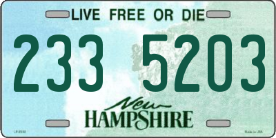 NH license plate 2335203