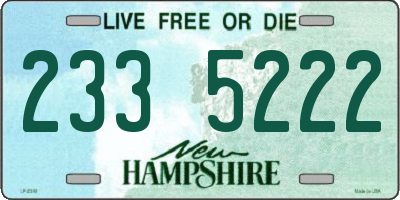 NH license plate 2335222