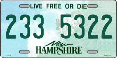 NH license plate 2335322
