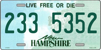 NH license plate 2335352