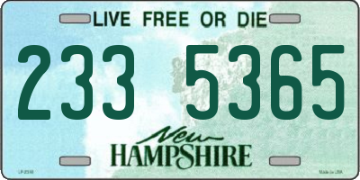 NH license plate 2335365