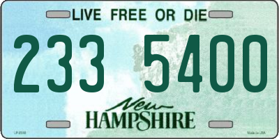 NH license plate 2335400