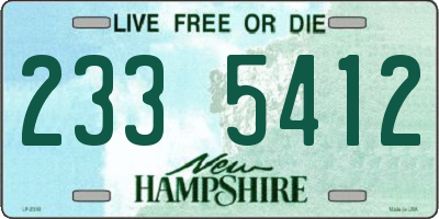 NH license plate 2335412