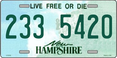 NH license plate 2335420