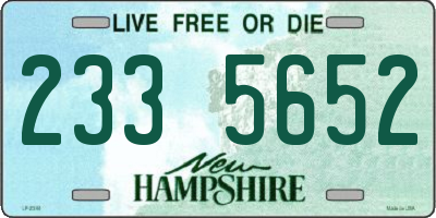 NH license plate 2335652