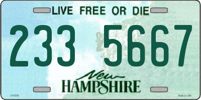 NH license plate 2335667