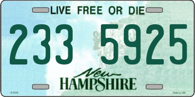 NH license plate 2335925