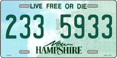 NH license plate 2335933