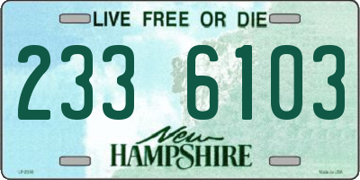 NH license plate 2336103