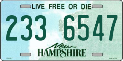 NH license plate 2336547