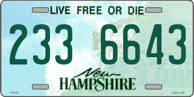 NH license plate 2336643