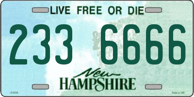 NH license plate 2336666