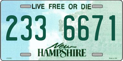NH license plate 2336671