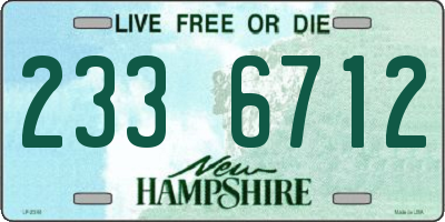 NH license plate 2336712