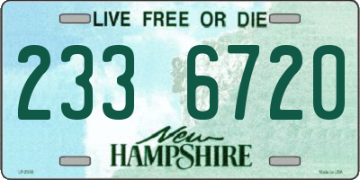 NH license plate 2336720