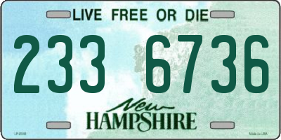 NH license plate 2336736