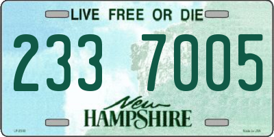 NH license plate 2337005