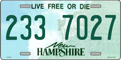 NH license plate 2337027