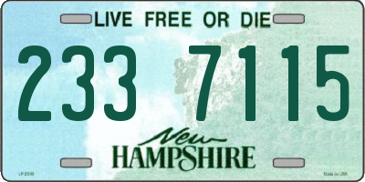 NH license plate 2337115