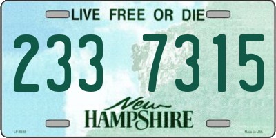 NH license plate 2337315