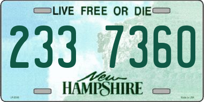 NH license plate 2337360