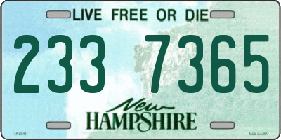 NH license plate 2337365