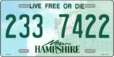 NH license plate 2337422