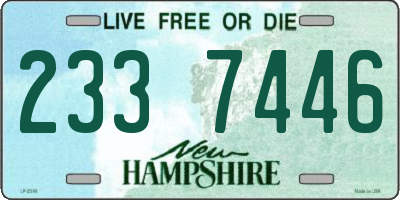 NH license plate 2337446