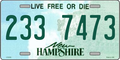 NH license plate 2337473