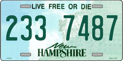 NH license plate 2337487