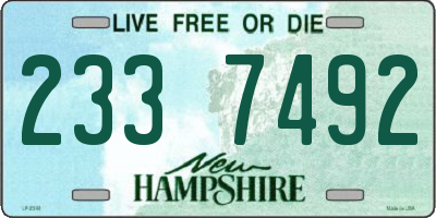 NH license plate 2337492
