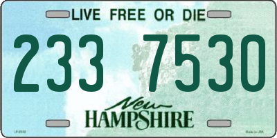 NH license plate 2337530
