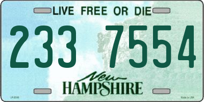 NH license plate 2337554