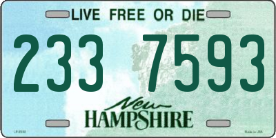 NH license plate 2337593