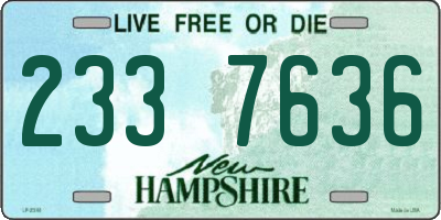NH license plate 2337636