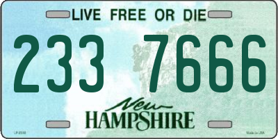 NH license plate 2337666