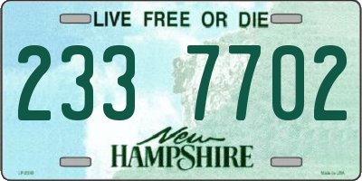 NH license plate 2337702
