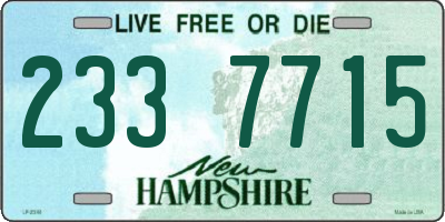 NH license plate 2337715