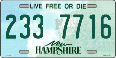 NH license plate 2337716