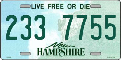 NH license plate 2337755