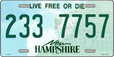 NH license plate 2337757
